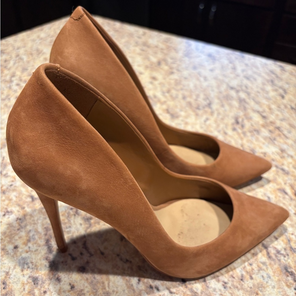 Aldo Elegant Tan Stiletto Pointed Heels - Picture 2 of 7